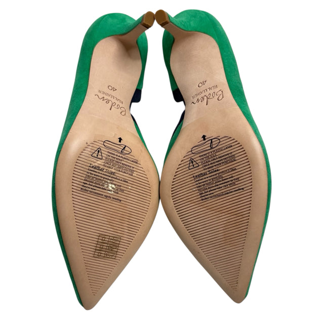 BODEN Size 40 Green/Navy Pump Suede NEW - BOX SHOE