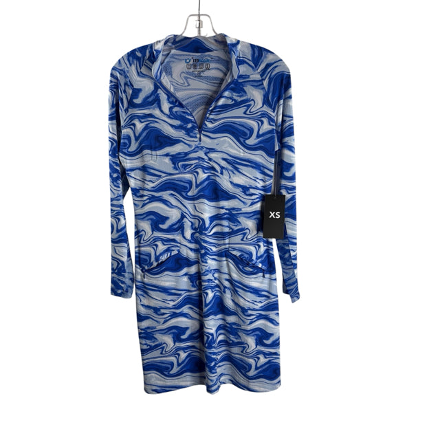 IBKUL Size X-SMALL Blue Swirl ACTIVE TOP