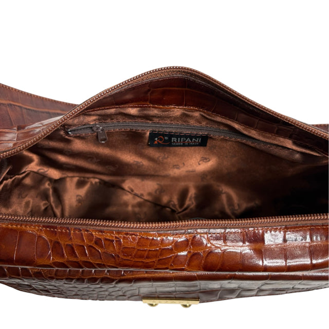 RIPANI Brown Croc Look Leather NWT PURSE
