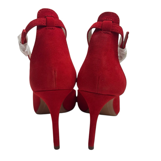 BANANA Size 9 Red Ankle Strap Suede NWT SHOE