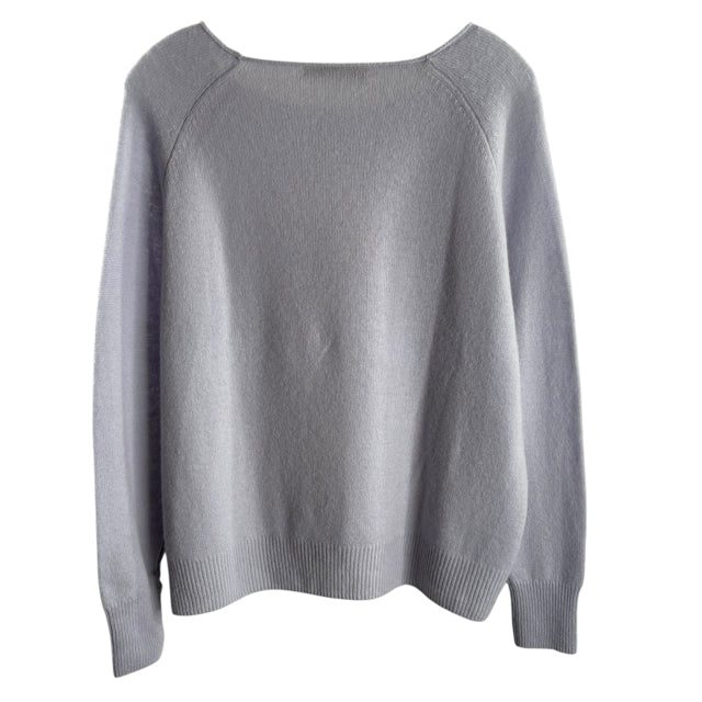 NAKED CASHMERE Size SMALL Light Blue Long Sleeve Loose Weave SWEATER