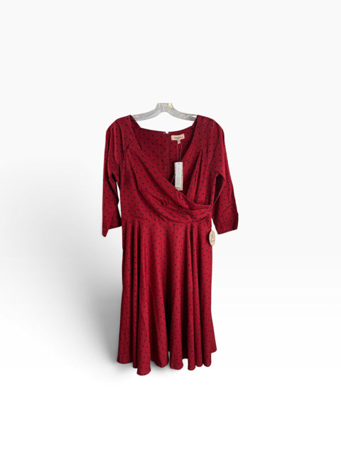 TIMELESS Size 10 Red Dots 3/4 Sleeve NWT DRESS