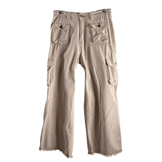 POL Size MEDIUM Cream Pockets Denim JEANS
