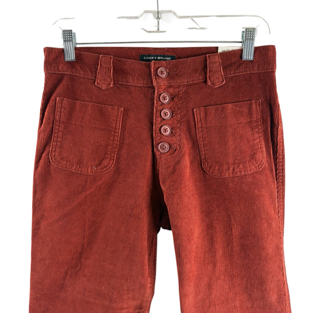 LUCKY Size 4 Rust Corduroy NWT PANTS