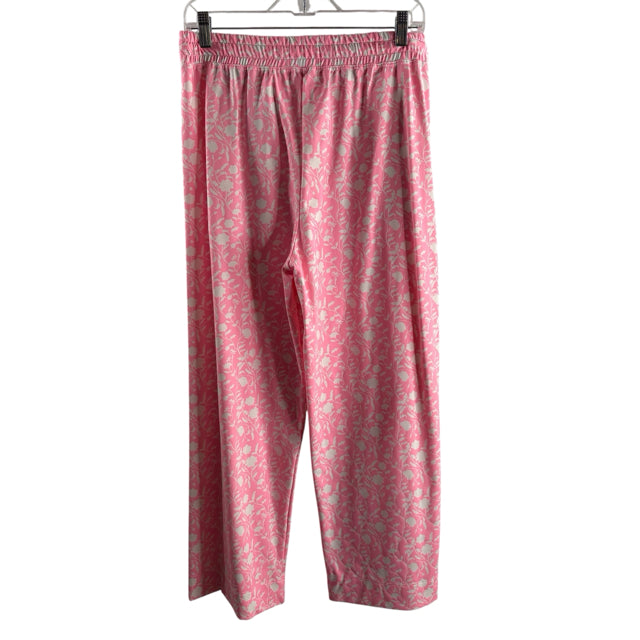 DUDLEY STEPHENS Size MEDIUM Pink/White Print Drawstring Nylon PANTS