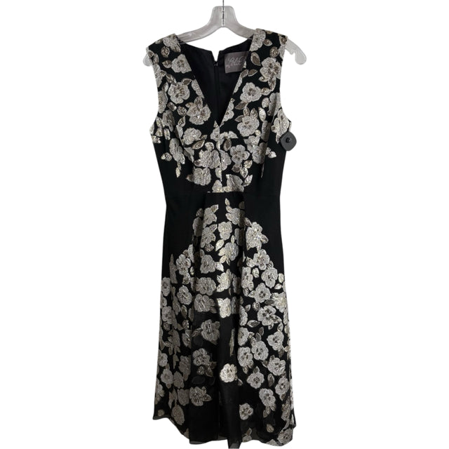 LELA ROSE for TARGET Size 10/12 Black/Silver Floral Sleeveless DRESS
