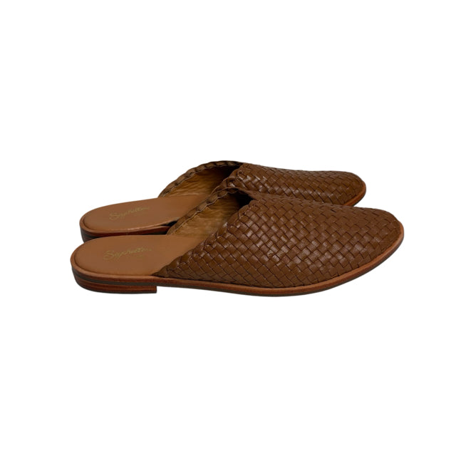 SEYCHELLES Size 11 Brown Mule Leather Weave NWOT SHOE