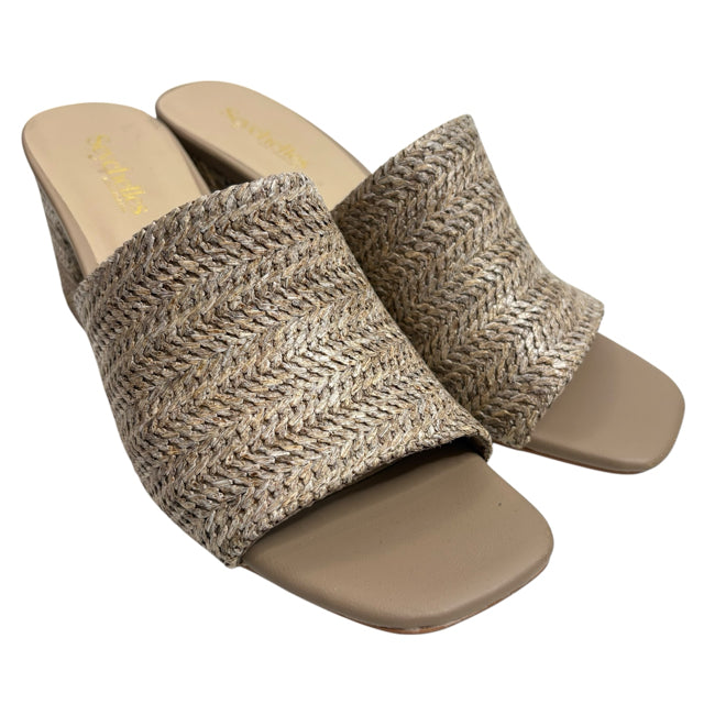 SEYCHELLES Size 8 Beige Slide Rattan NWOT SHOE