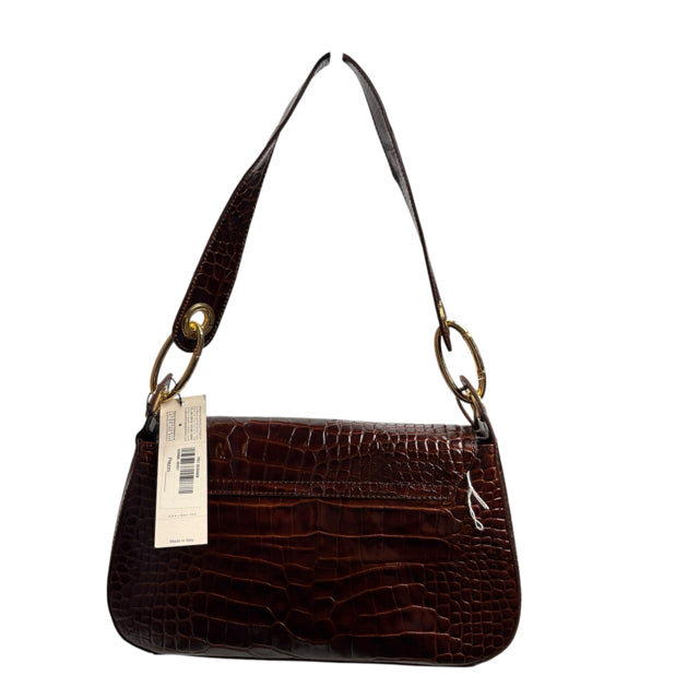 RIPANI Brown Croc Look Leather NWT PURSE