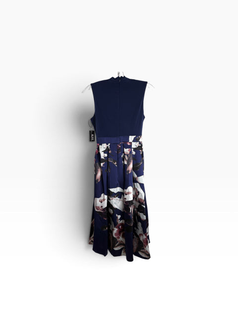SLNY Size 10 Navy Floral Sleeveless NWT DRESS