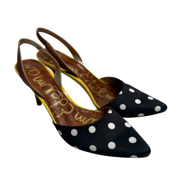 SAM EDELMAN Size 9 1/2 B/W/Brown Sling NWT SHOE