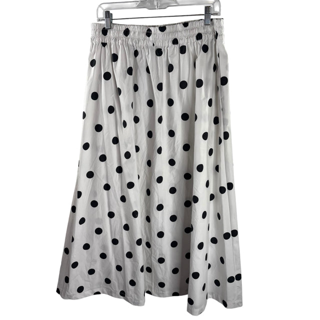 KATIE KIME Size MED White/Black Dots Suit Skirt SKIRT