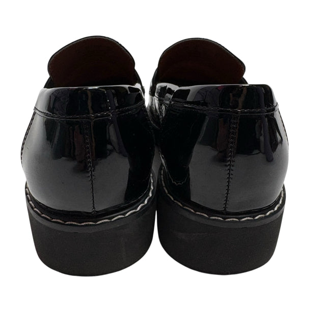 FRANCO SARTO Size 7 Black Loafer Patent Leather SHOE
