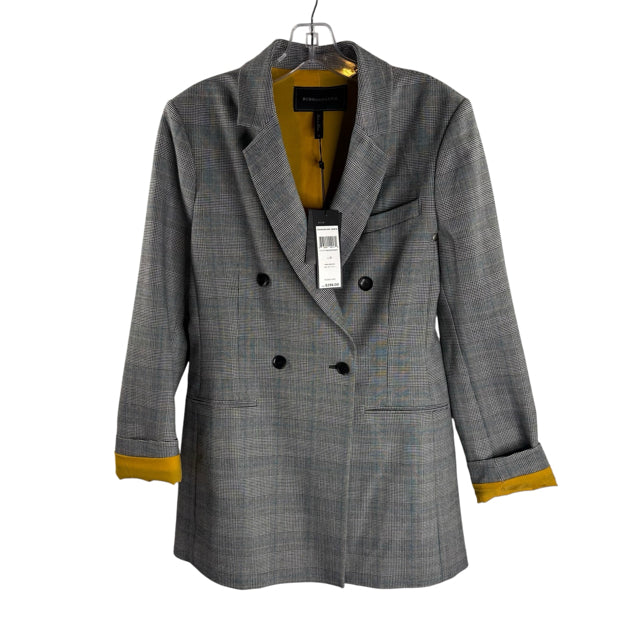BCBG Size SMALL B/W Plaid Long Sleeve NWT BLAZ / JKT