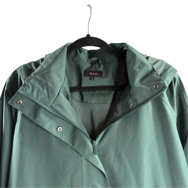 QUINCE Size SMALL Pine Green Zip Front Polyester JACKET