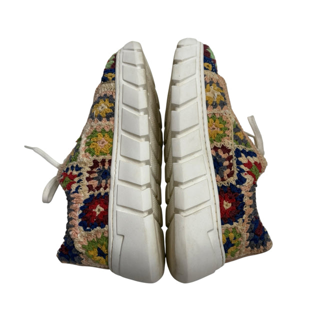 FREE PEOPLE Size 10 Multi Sneaker Crochet SHOE