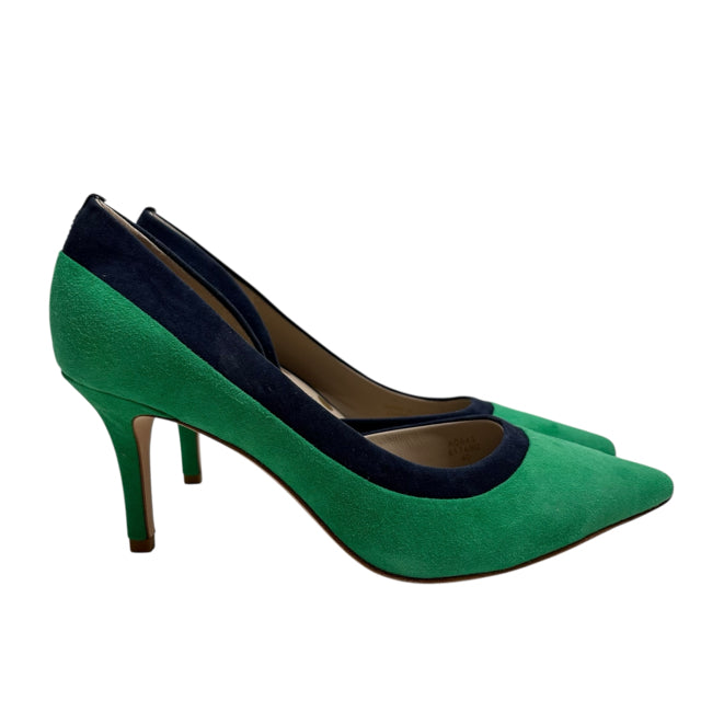 BODEN Size 40 Green/Navy Pump Suede NEW - BOX SHOE