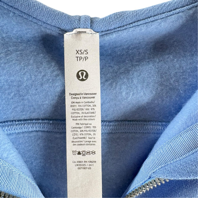 LULULEMON Size X-SMALL Blue Hoodie TOP