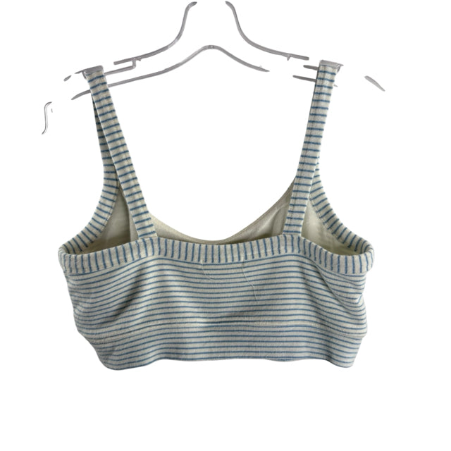 Z SUPPLY Size LARGE Cream/Blue Stripe BRA NWT UNDER