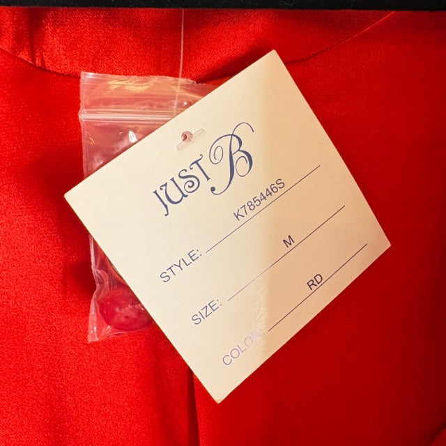 JUST B Size MEDIUM Red Sequin NWT BLAZ / JKT