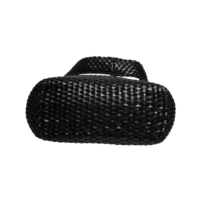 GUCCI Black Leather Weave PURSE