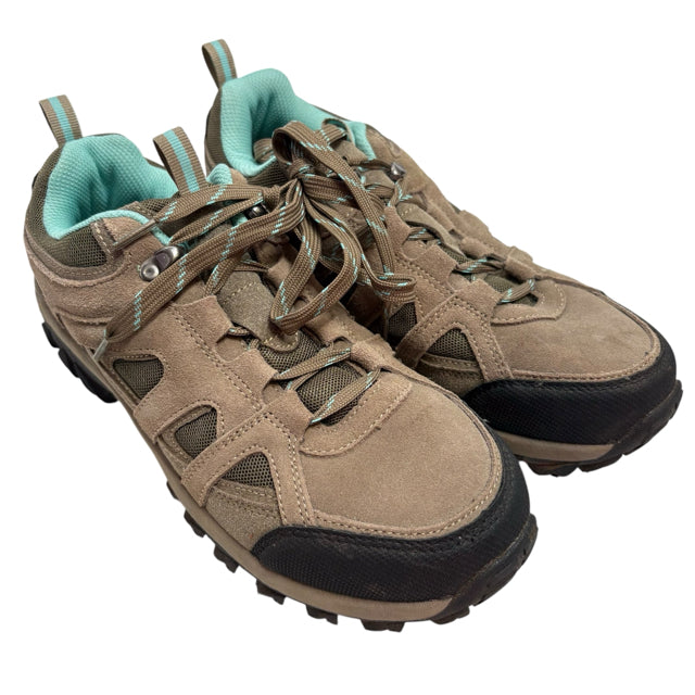 BEAR PAW Size 8 1/2 Tan/Blue Hiking Shoe Laced SHOE