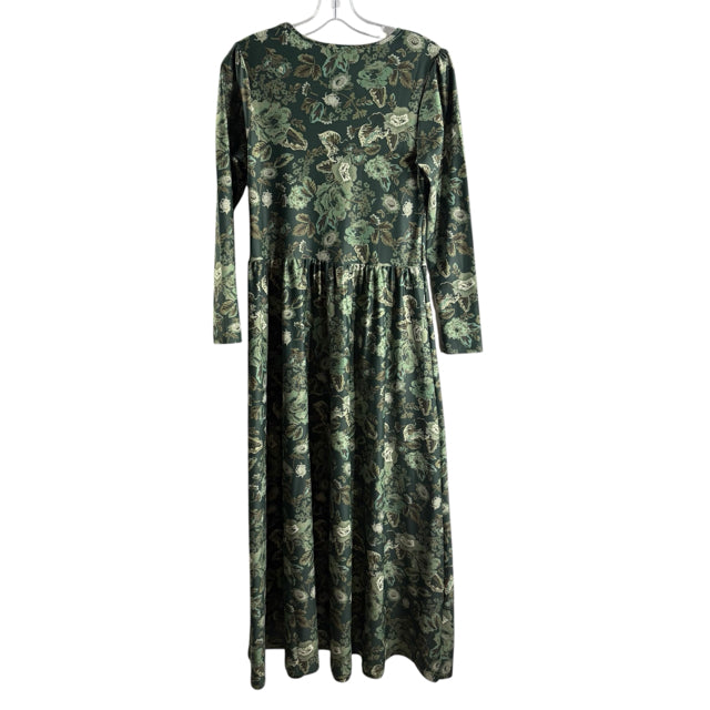 SMITH & QUINN Size MEDIUM Green Floral Long Sleeve Polyester Blend NWT DRESS