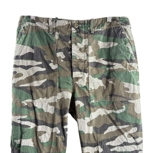 J CREW Size 14 Green Camo Cotton PANTS