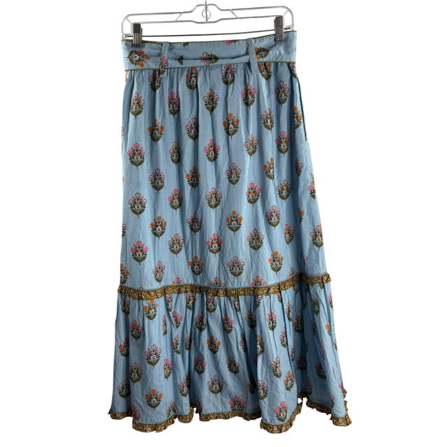 PRINTFRESH Size SMALL Blue/Green Print Full SKIRT