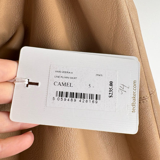 TED BAKER Size X-LARGE Camel NWT SKIRT