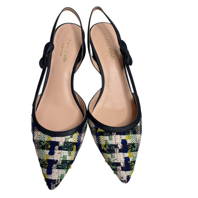 KATE SPADE Size 9 Multi Sling Tweed SHOE