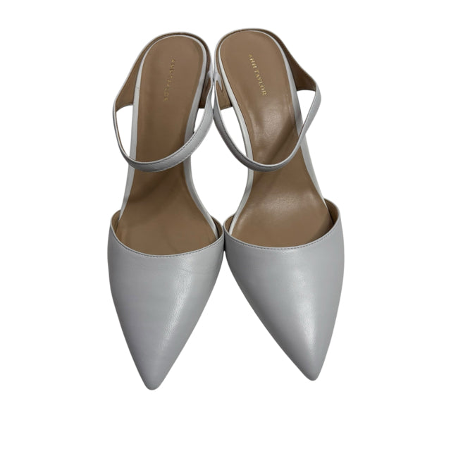 ANN T Size 9 1/2 White Sling Leather SHOE