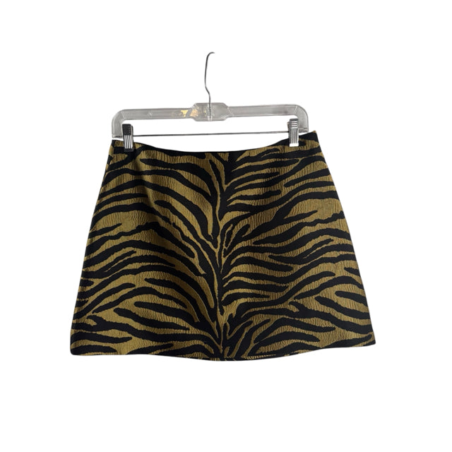 TUCKERNUCK Size MEDIUM Black/gold Zebra Mini Polyester SKIRT