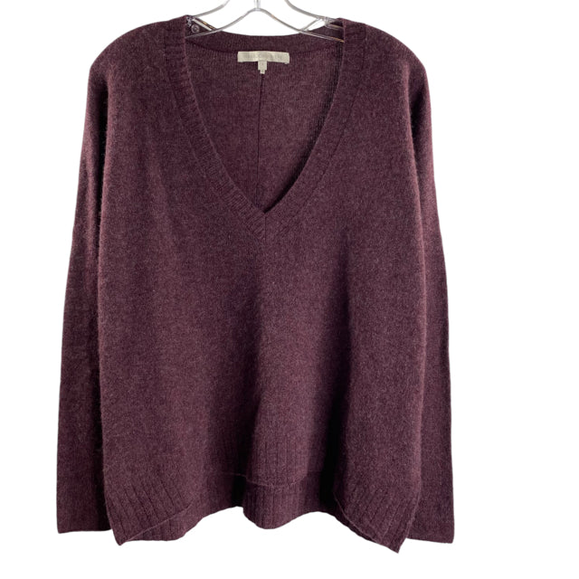NAKED CASHMERE Size SMALL Maroon Long Sleeve V-NK Cashmere SWEATER