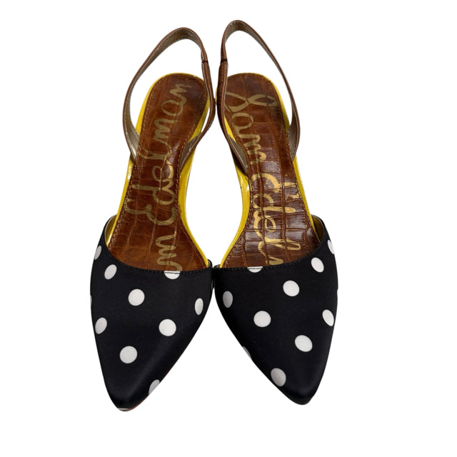 SAM EDELMAN Size 9 1/2 B/W/Brown Sling NWT SHOE