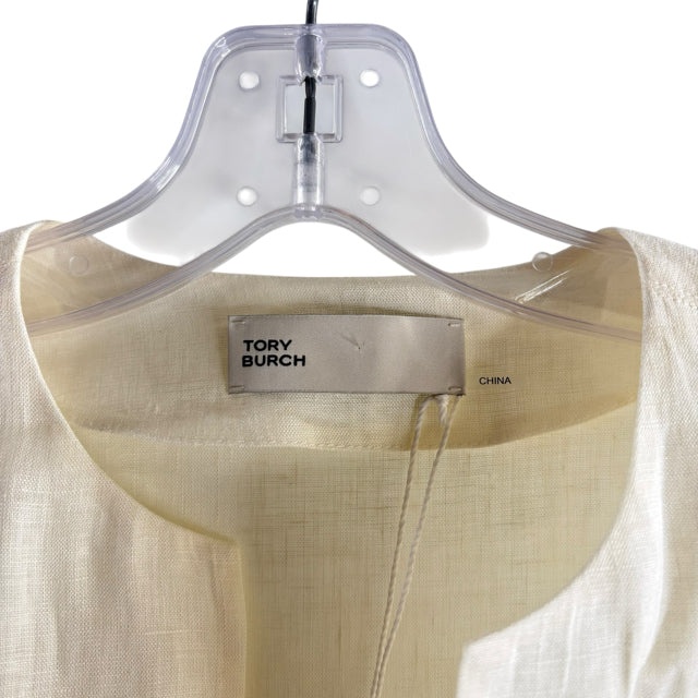 TORY BURCH Size 2 Natural Applique Long Sleeve NWT DRESS