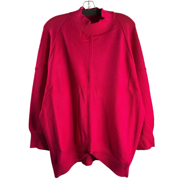 ANTHRO // MAEVE Size 3X Hot Pink Long Sleeve Mock Turtleneck NWT SWEATER