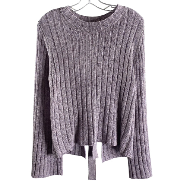 PISTOLA Size MEDIUM Lavender Ribbed Long Sleeve Back Details SWEATER