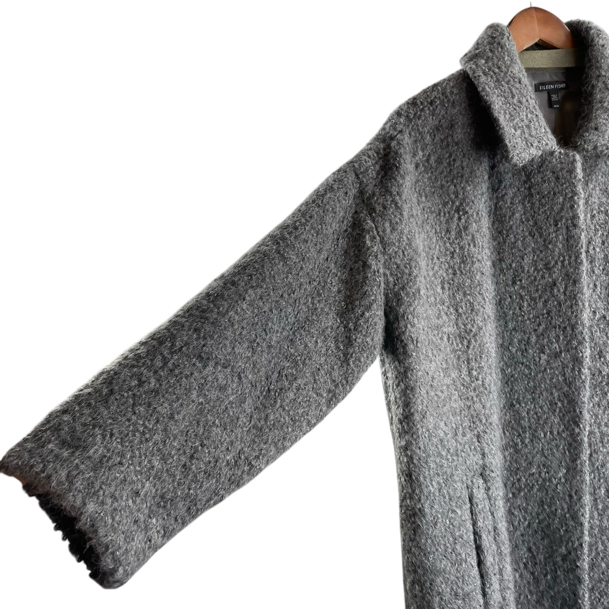 EILEEN FISHER Size MEDIUM Gray COAT