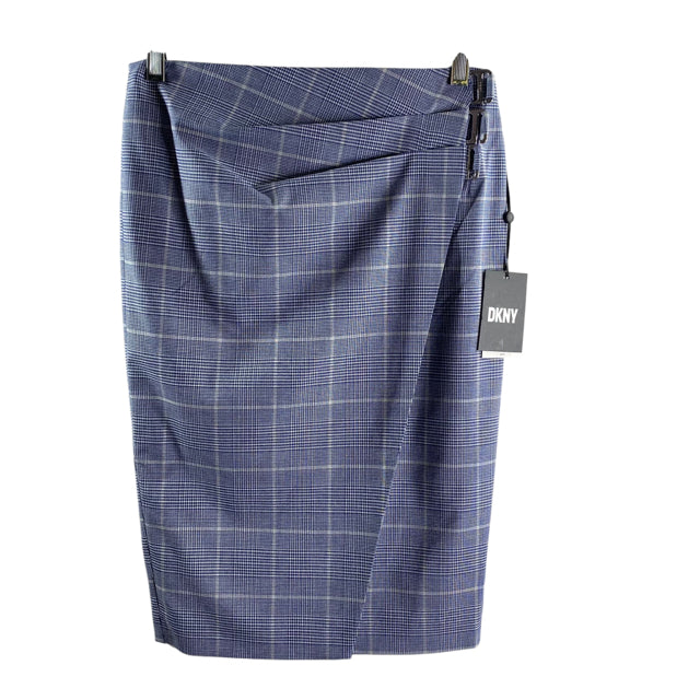 DKNY Size 0 Blue Houndstooth Mini Polyester Blend NWT SKIRT