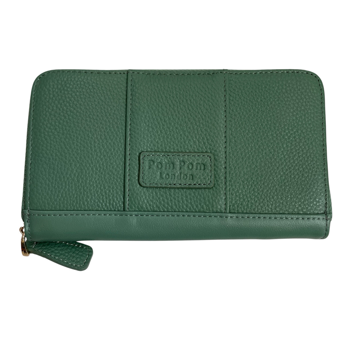POM POM LONDON Light Green Leather NWOT WALLET