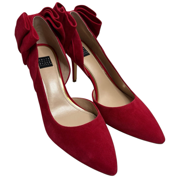 WHBM Size 9 1/2 Red Pump Suede NWT SHOE