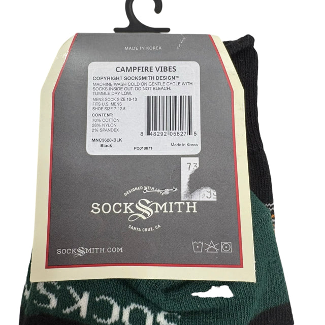 SOCK SMITH Size One Size Black/Multi Mid Calf NWT SOCKS