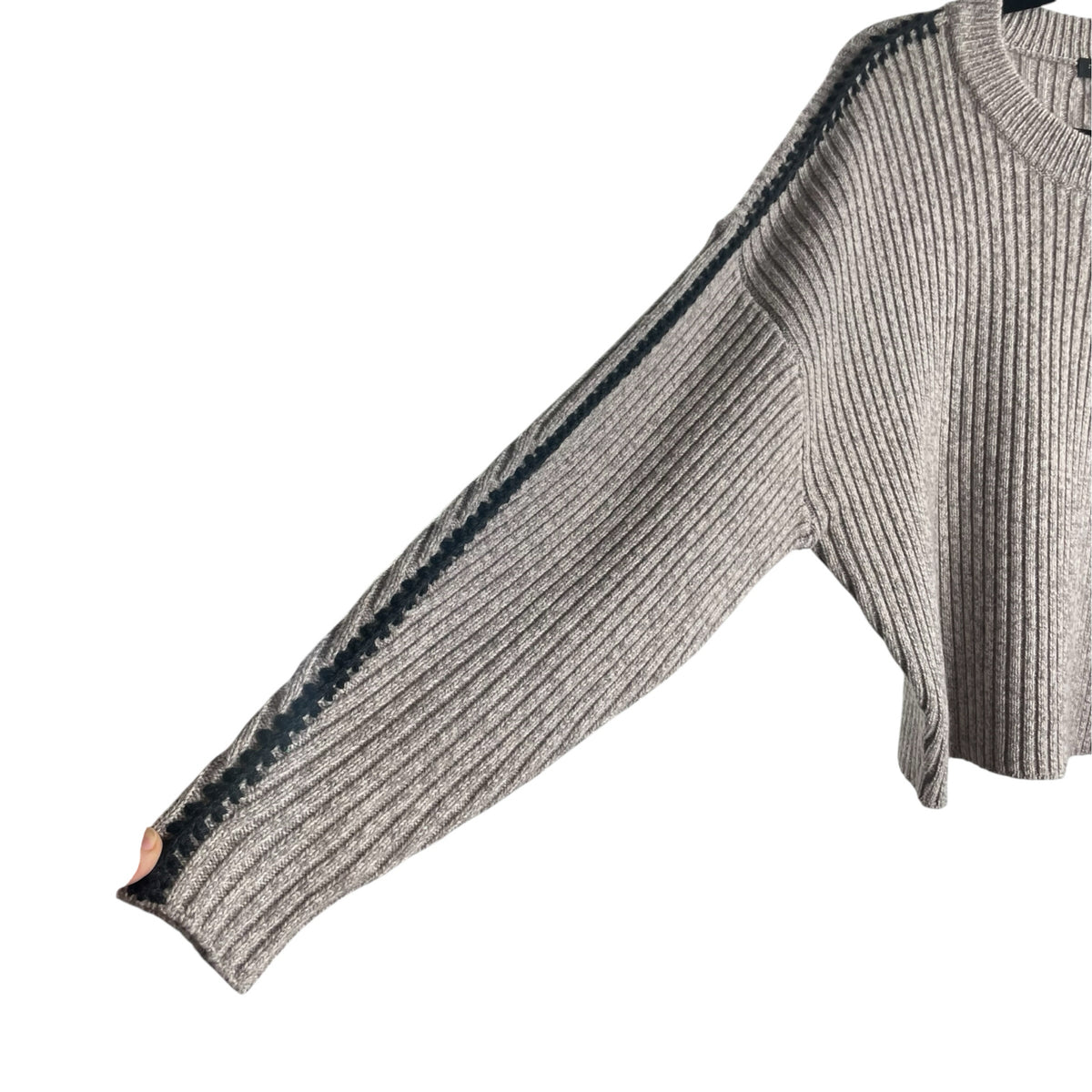 RAG & BONE Size SMALL Gray Tweed Wool Long Sleeve Wool NWOT SWEATER