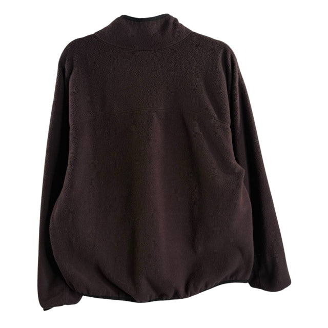 LULULEMON Size SMALL Brown/Black Long Sleeve Zip-Front Fleece TOP