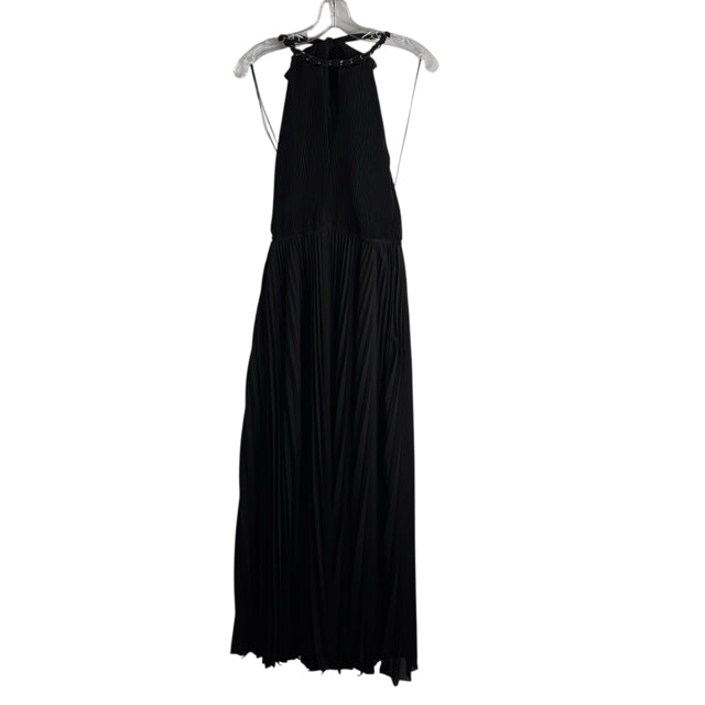 MILLY Size 4 Black Embellished Halter Pleats NWT DRESS