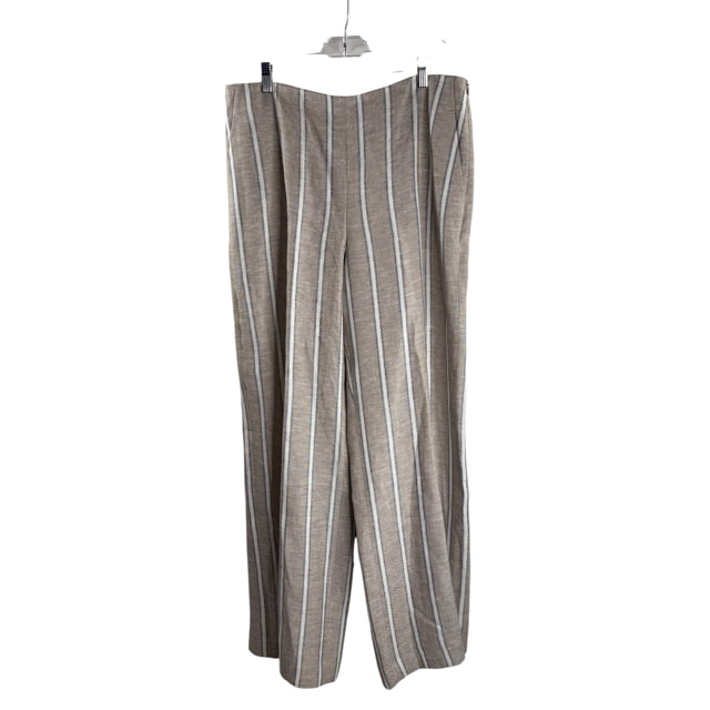 LAFAYETTE 148 Size MED Beige/Cream Stripe Long Sleeve Linen NWT PANT SUIT