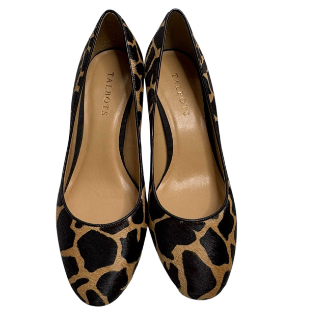 TALBOTS Size 9 Brown/Tan Pump Hair SHOE