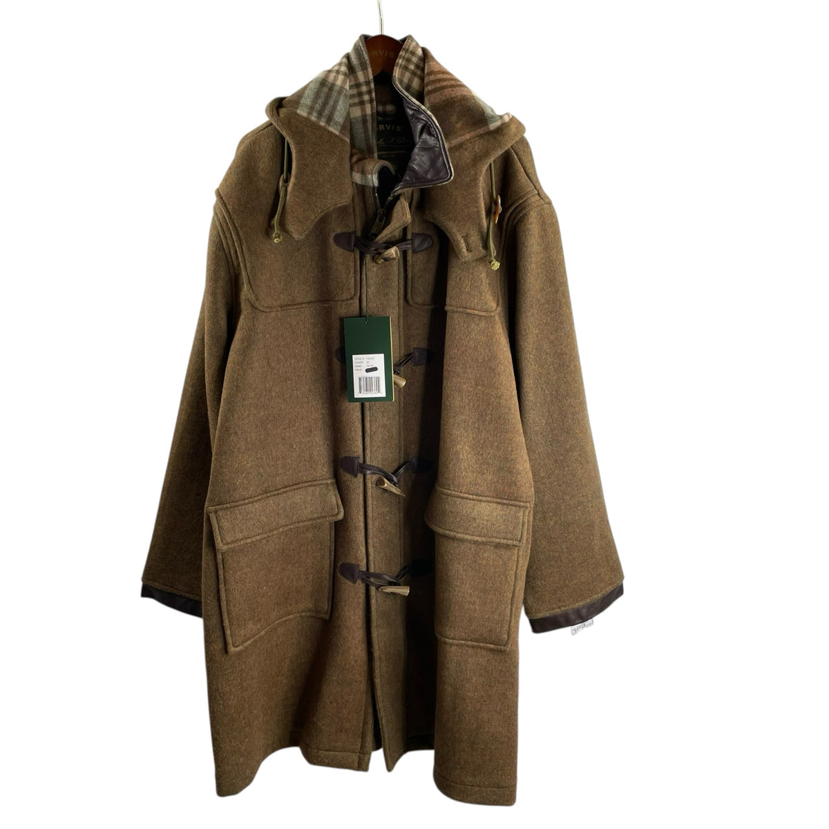ORVIS Size X-LARGE Olive Hood Wool/Leather NWT COAT
