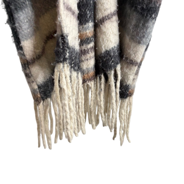 ANTHROPOLOGIE Size ONE SIZE Neutrals Stripe Fringed COAT